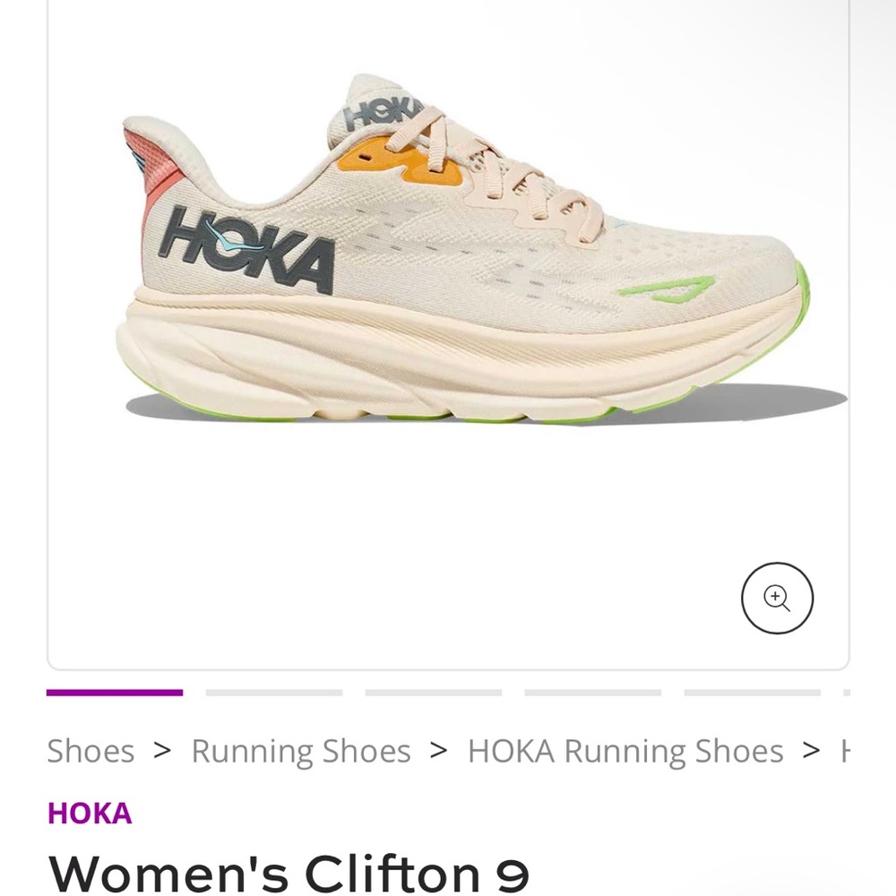 Hoka Women's Clifton 9 Vanilla astral Athletic Shoes